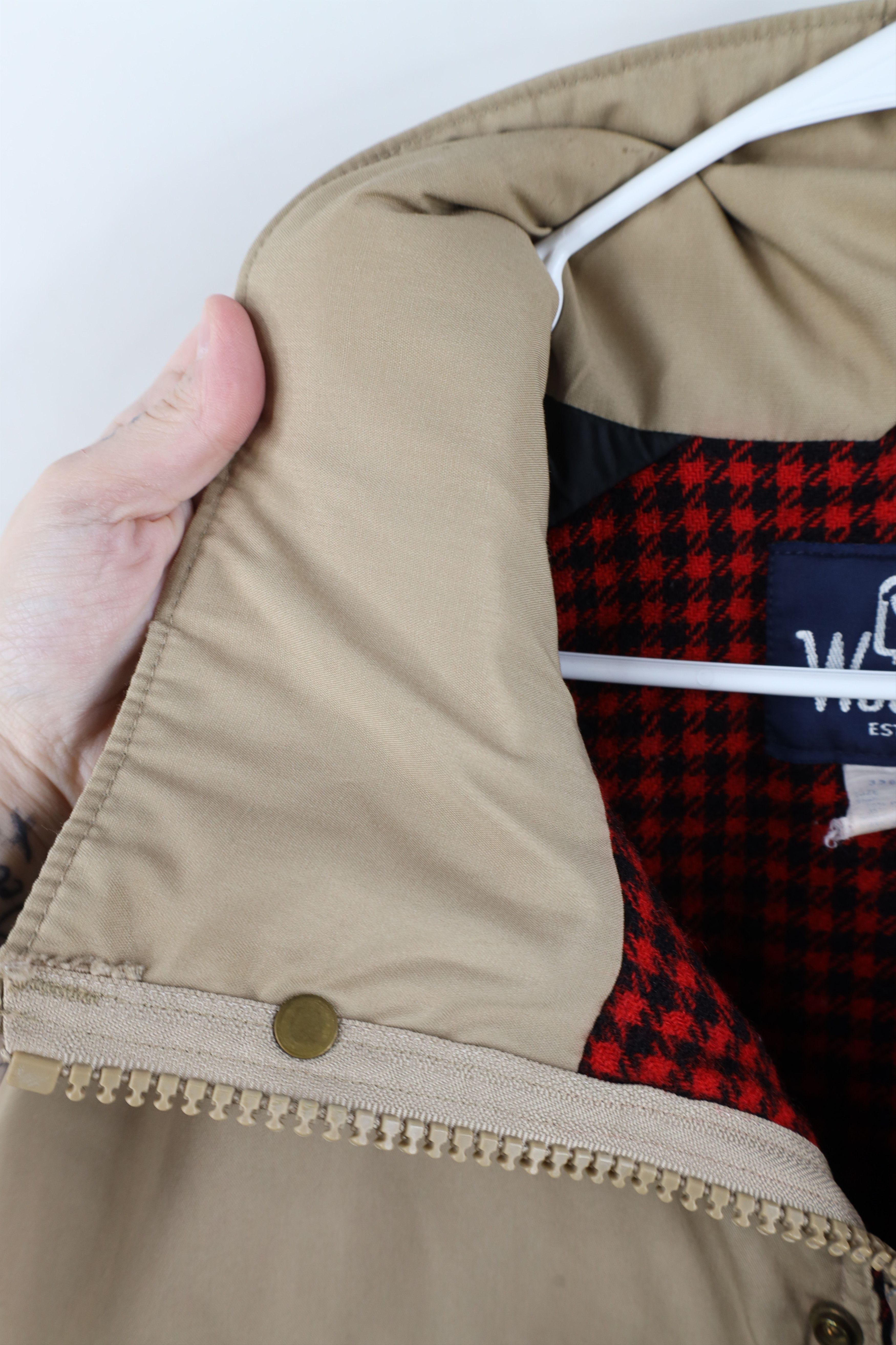 Woolrich Woolen Mills Vintage 90s Woolrich Wool Lined Parka Jacket Beige USA Size US M / EU 48-50 / 2 - 13 Thumbnail