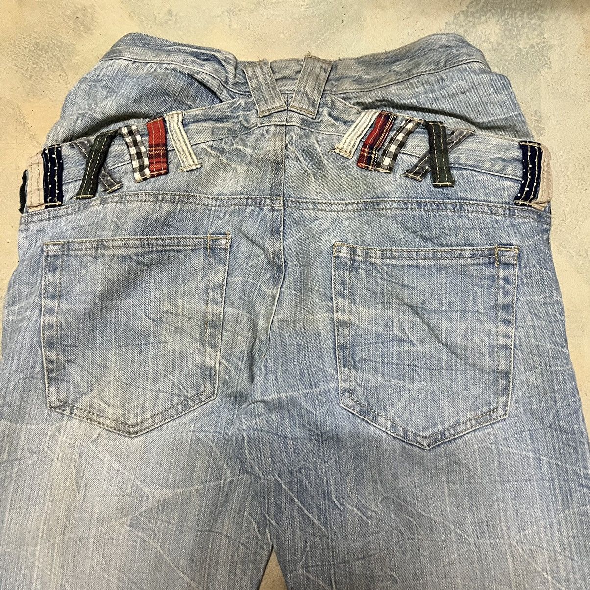 Japanese Brand Japanese Brand Double Waist Distressed Denim Jeans Size US 29 - 15 Thumbnail