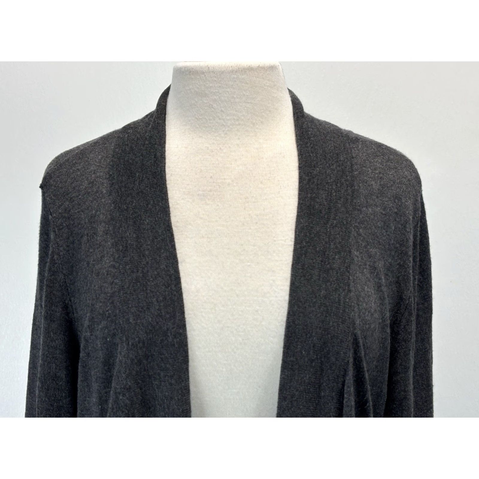 Vintage VINTAGE Chico's Women's Cardigan Sweater XL Gray Lightweight Open Front Duster Knit Fall 90s Size XL / US 12-14 / IT 48-50 - 5 Thumbnail