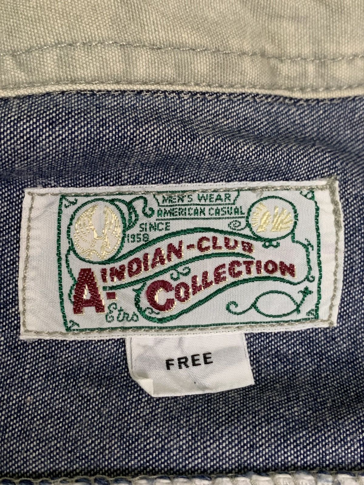 Indian Motorcycle Rare Design A Indian - Club Collection Soft Denim Shirts Size US XL / EU 56 / 4 - 4 Thumbnail