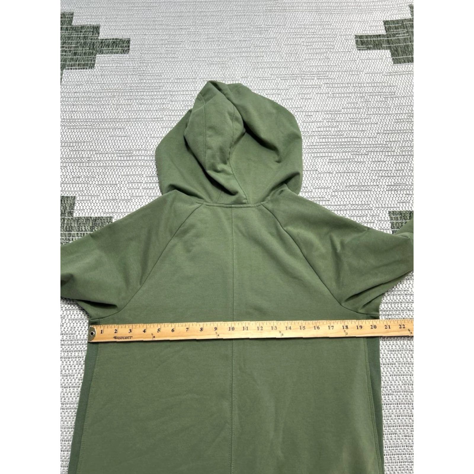 J. Jill J.Jill Dress Womens M Green Cotton Blend Knit Pullover Short Sleeve V-Neck Knee Length A-Line Casual Cotton Blend Dress Womens M Green Size M / US 6-8 / IT 42-44 - 7 Thumbnail