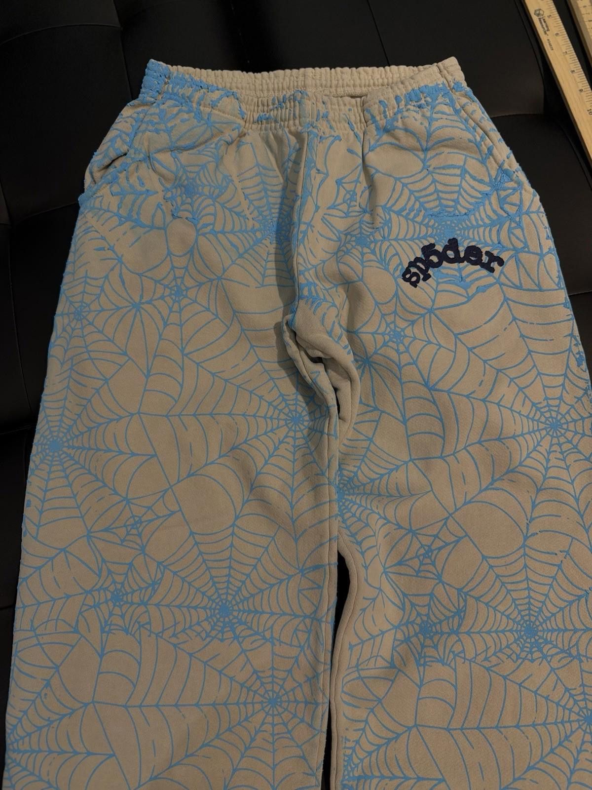 Sp5der Size S - Sp5der Worldwide Blue Sweatpants Spider Authentic Size US 30 / EU 46 - 4 Thumbnail
