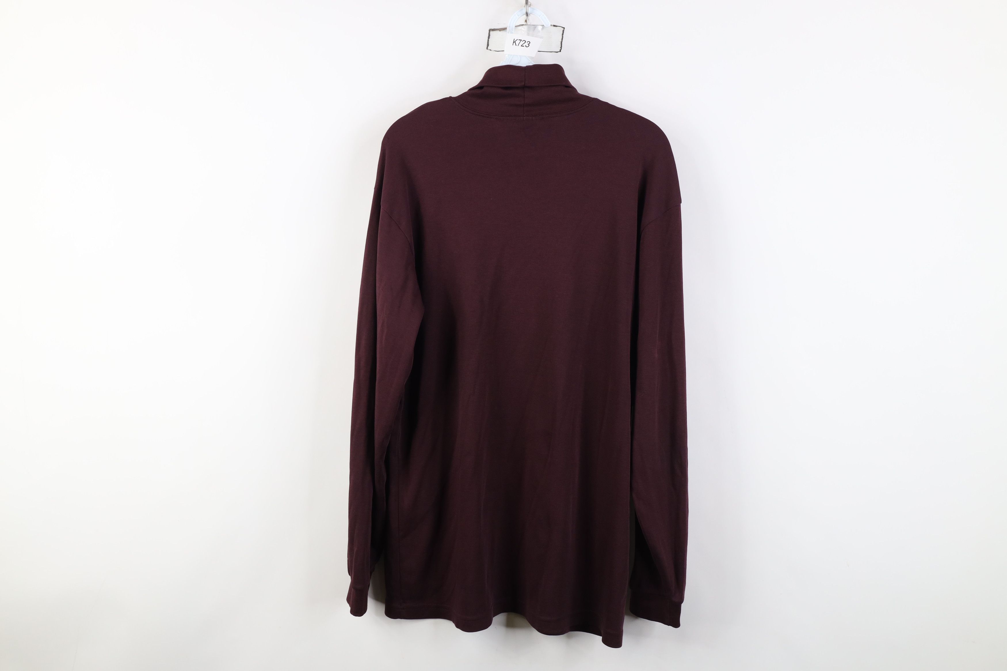 L.L. Bean Vintage 90s LL Bean Blank Long Sleeve Turtleneck T-Shirt Size US L / EU 52-54 / 3 - 9 Thumbnail