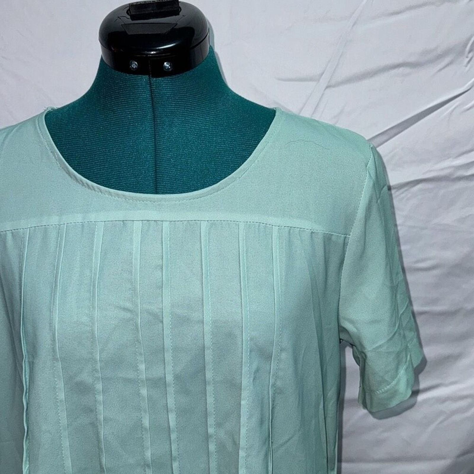 Other Teal Shift Dress with Floral Pattern Trim | Sz M Size M / US 6-8 / IT 42-44 - 3 Thumbnail