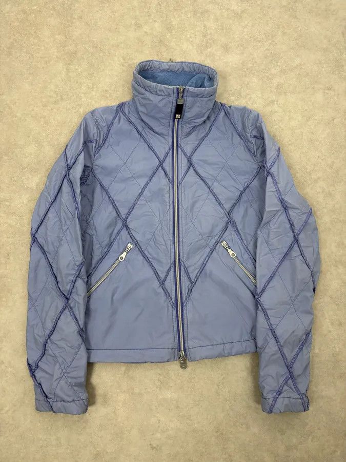 Marithe + Francois Girbaud FW2000 Marithé + François Girbaud Light Blue Quilted Geometric Nylon Jacket Size US S / EU 44-46 / 1 - 3 Thumbnail