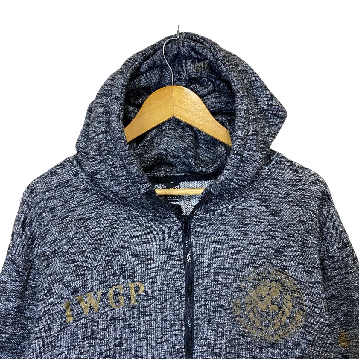 Japanese Brand × Sports Specialties × Vintage New Japan Pro Wrestling Big Logo Zipper Hoodie Size US L / EU 52-54 / 3 - 5 Thumbnail