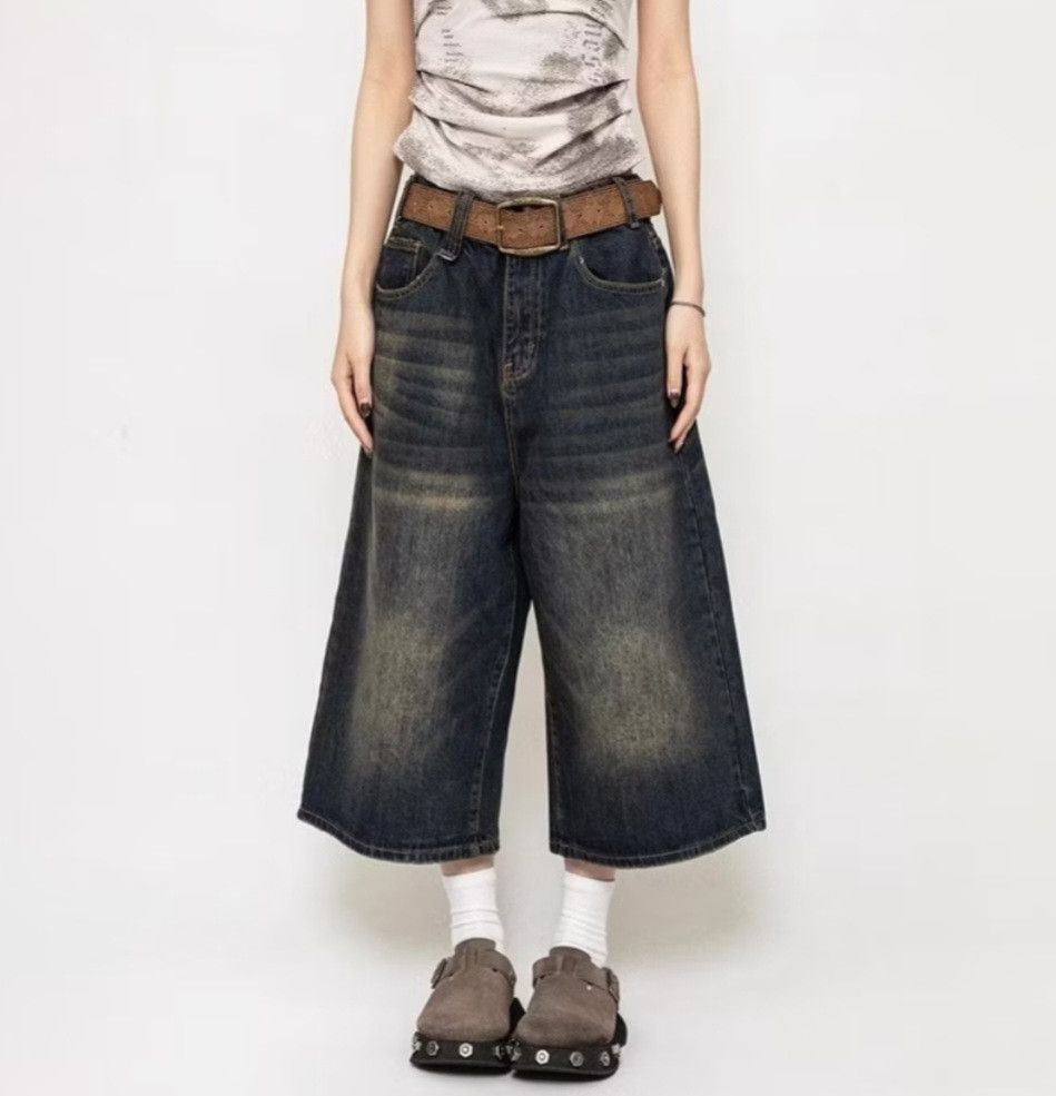 Japanese Brand 💥Blue harajuku Japanese style jort pant Size US 33 - 1 Preview
