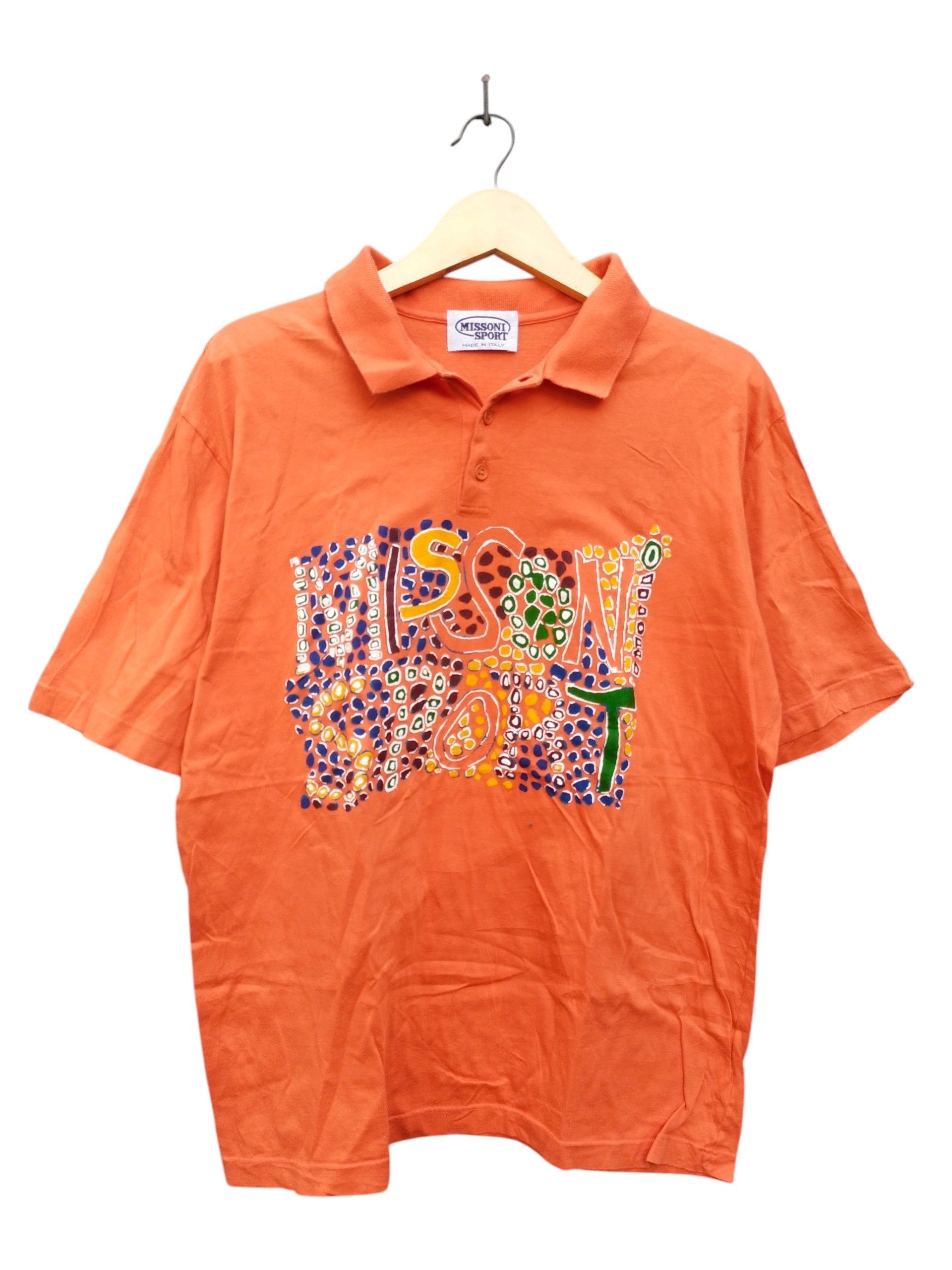 Missoni Vintage Missoni Sport Graphic Polo Shirt Size US M / EU 48-50 / 2 - 1 Thumbnail