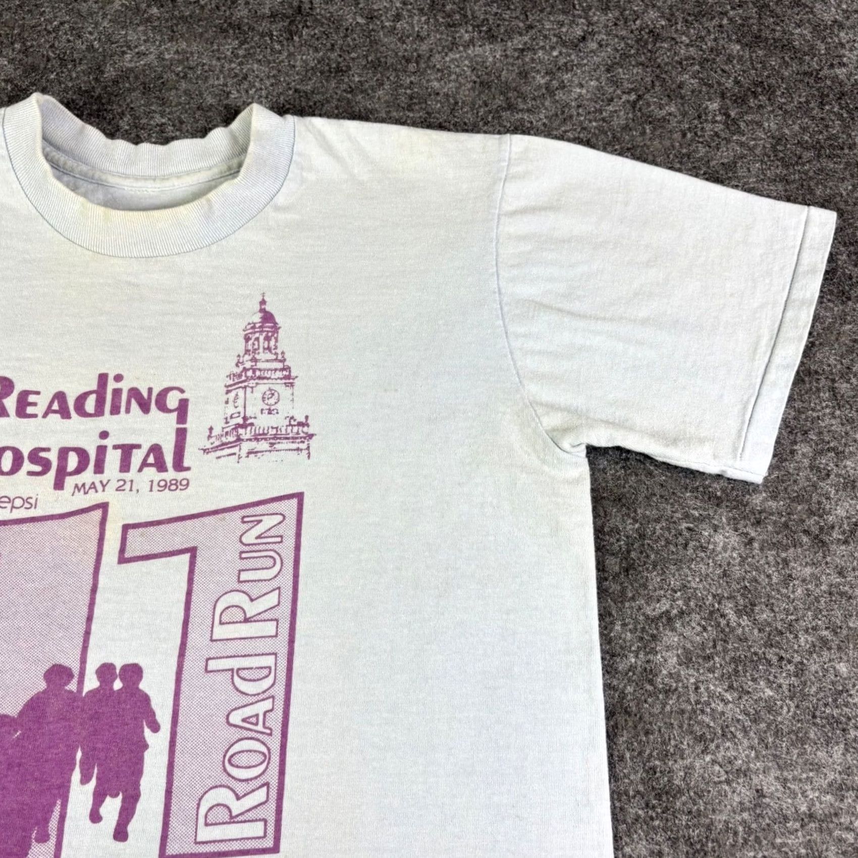 Vintage VINTAGE Reading Hospital Road Run T-Shirt 11th Annual Diet Pepsi Grey 80s Mens M Graphic Tee Short Sleeve Cotton Gray 1980s Original Size US M / EU 48-50 / 2 - 5 Thumbnail