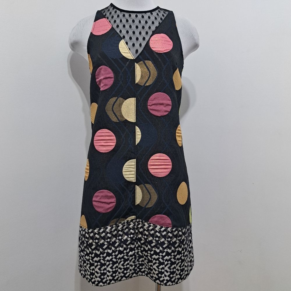 Anthropologie Anthropologie Maeve Tilde Polka Dot Palooza Retro Mod Metallic XS Black Motif NW Size XS / US 0-2 / IT 36-38 - 11 Thumbnail