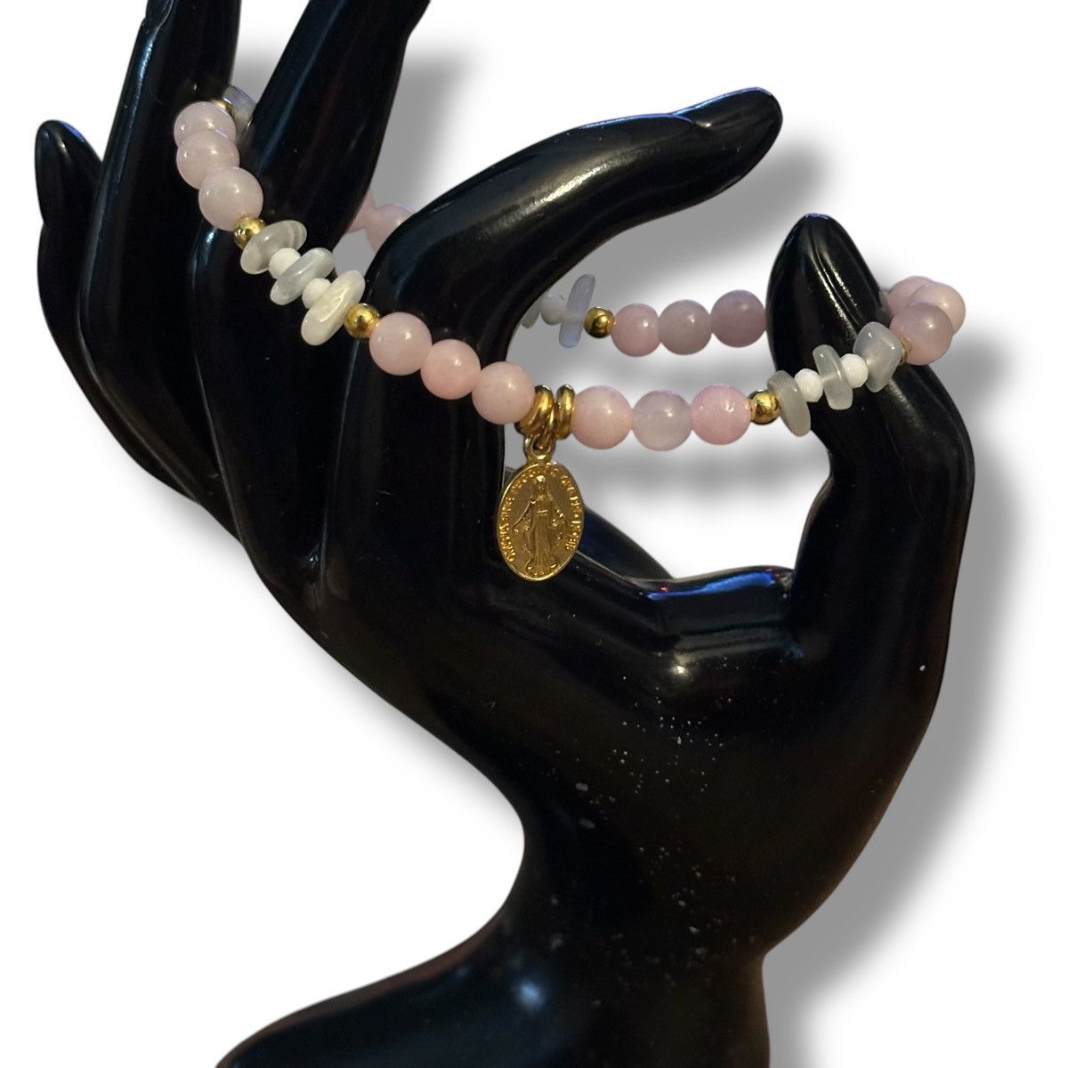 Other Lotus by Lina rose quartz bead stretch bracelet Size ONE SIZE - 2 Thumbnail