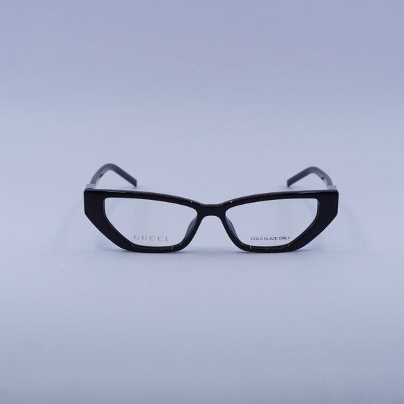 Gucci Gucci GG1683O 001 Eyeglasses Shiny Black 53mm Cat Eye Frame Size ONE SIZE - 2 Thumbnail