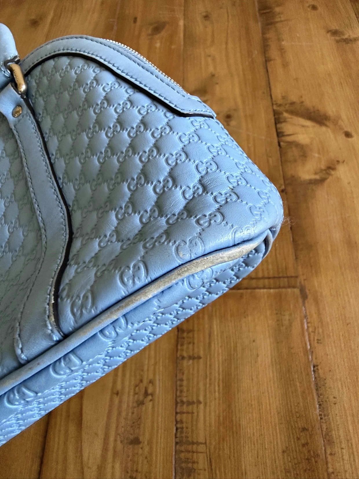 Gucci GUCCI BLUE MICRO GUCCISSIMA CROSSBODY LEATHER BAG Size ONE SIZE - 14 Thumbnail