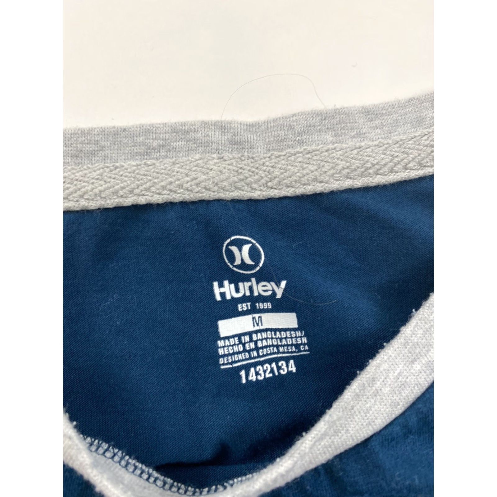 Hurley Hurley Baseball T Shirt Mens Medium Blue M Regular Sports Beach Classic Shirt Size US M / EU 48-50 / 2 - 3 Thumbnail