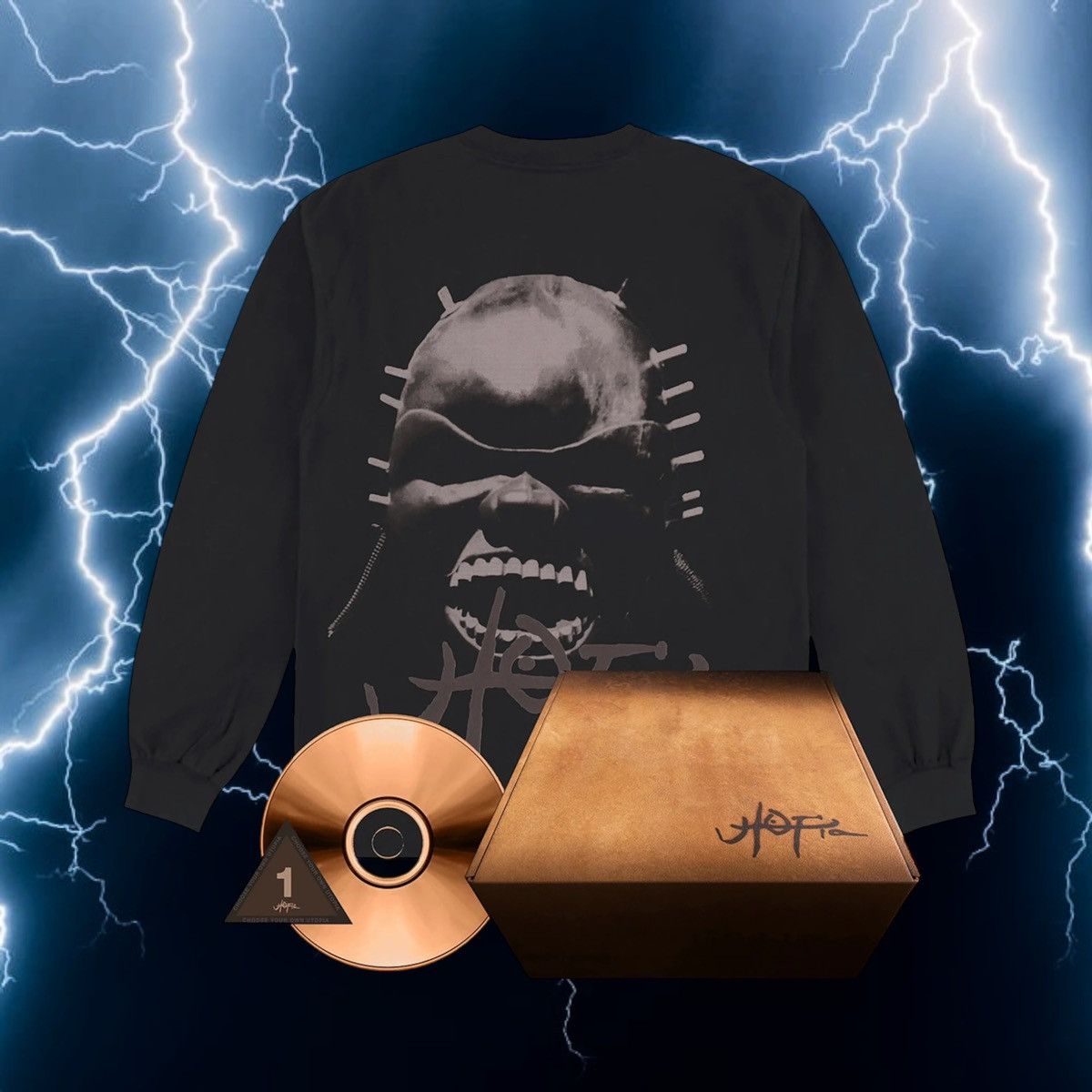 Travis Scott Travis Scott Utopia A1 Pack Long Sleeve Tee + CD Box Set ...