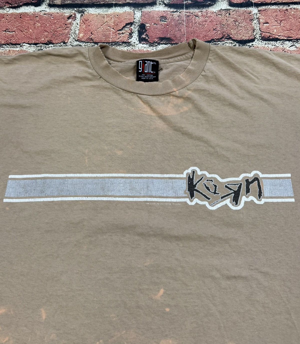 Giant Vintage 1996 KORN Nu Metal Band Tee Thrashed Distressed Size US XL / EU 56 / 4 - 4 Thumbnail