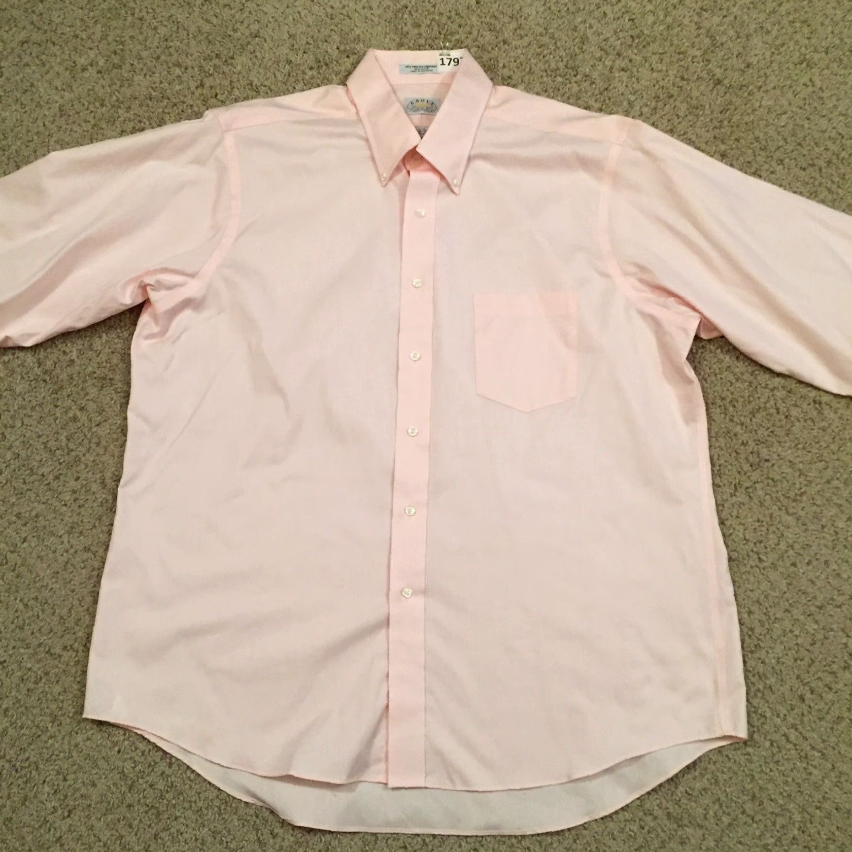 Vintage Eagle Shirt Mens 17.5 Pink Long Sleeve Button-Down Shirt Size US XXL / EU 58 / 5 - 5 Thumbnail