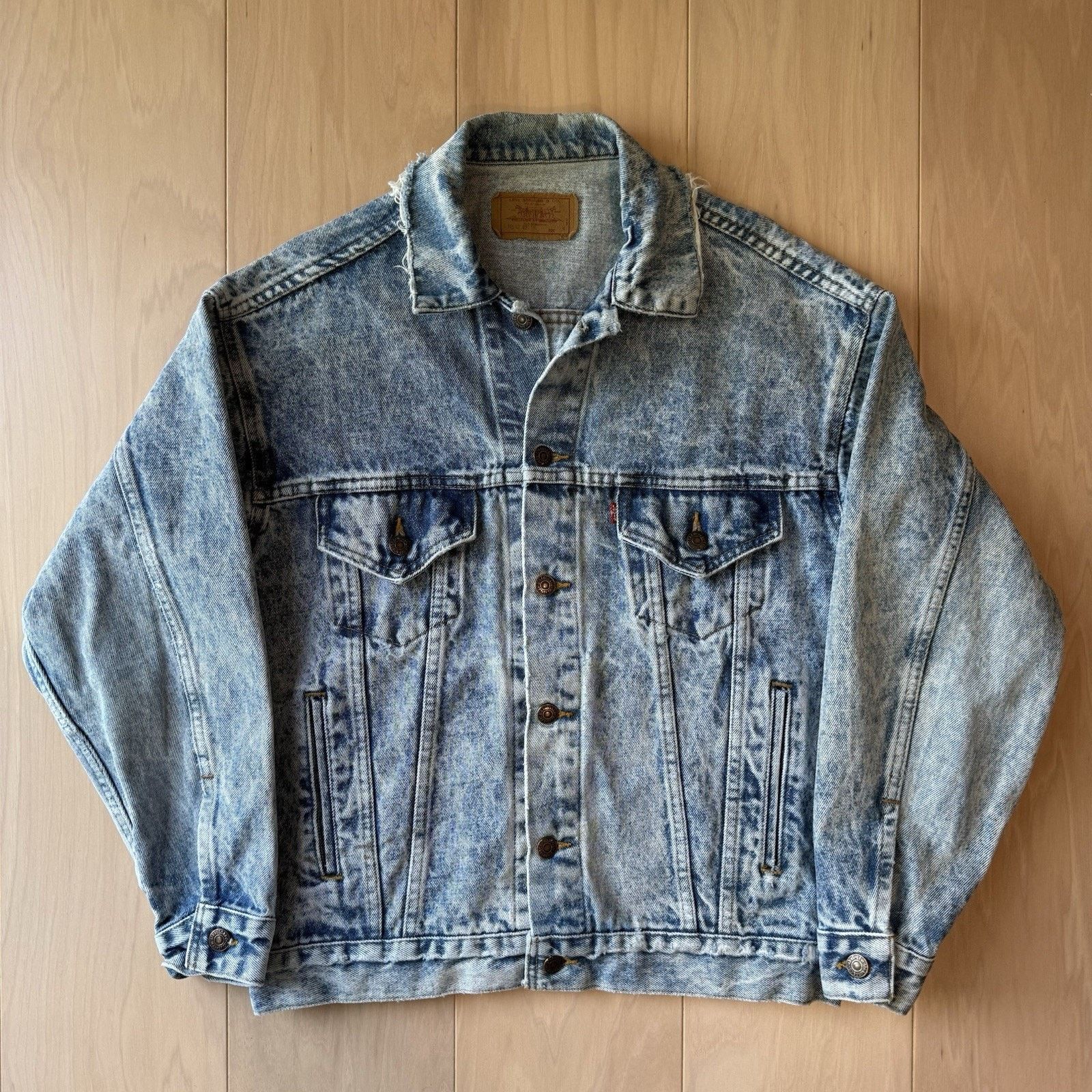 Levi's Vintage Levis Denim Jacket Small Blue Acid Wash Trucker USA Size US S / EU 44-46 / 1 - 2 Thumbnail