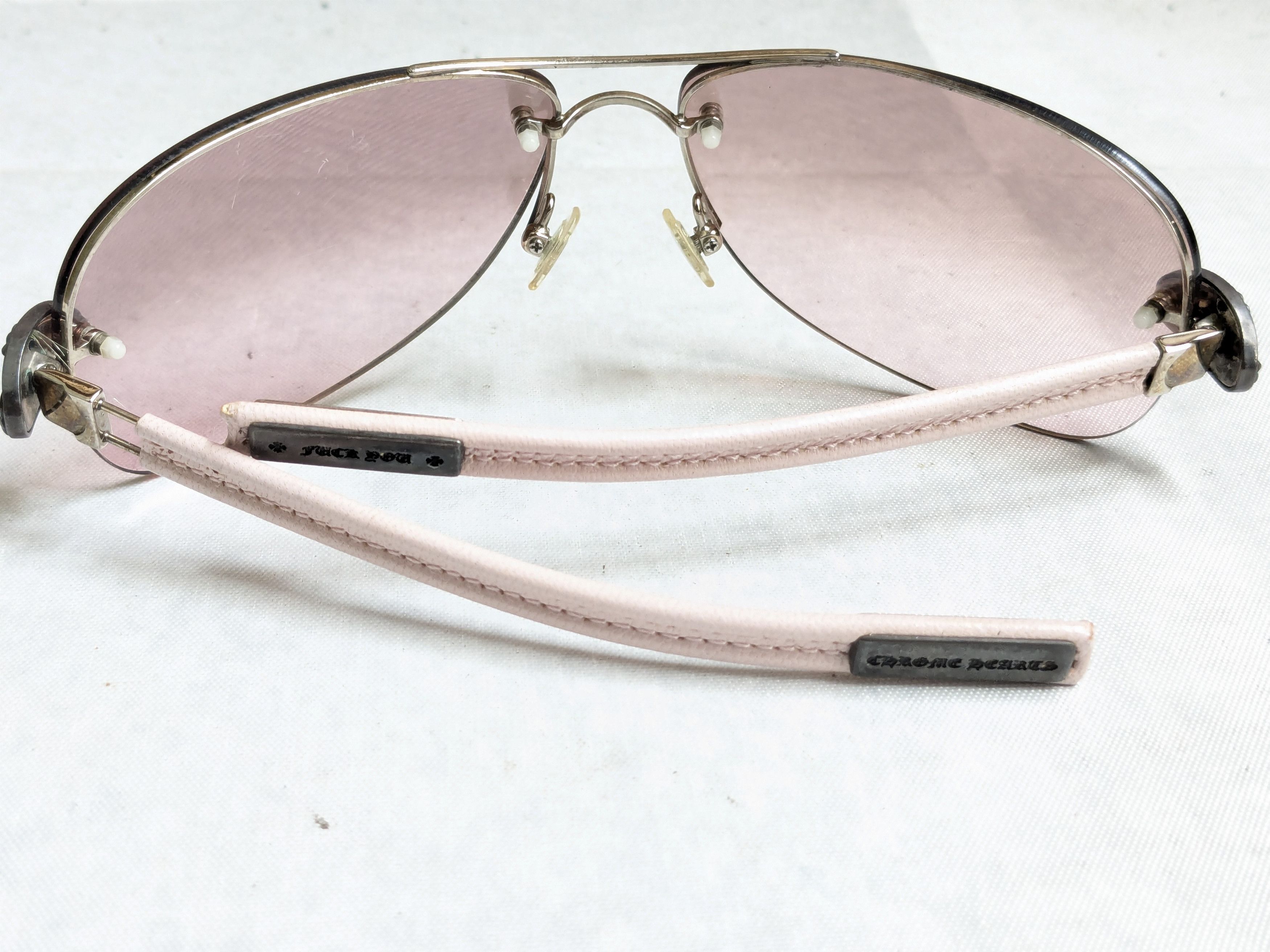 Chrome Hearts Chrome Hearts Classic Oval Sunglasses Pink Aviator Size ONE SIZE - 10 Thumbnail