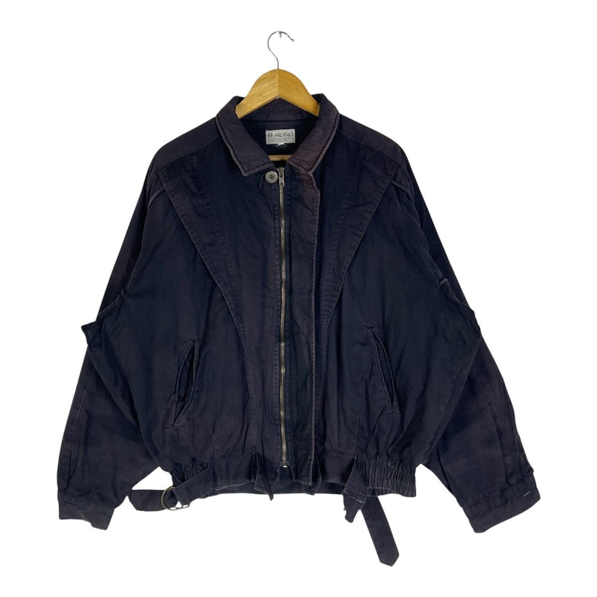 Issey Miyake Vintage 80s Oversized Blouson Jacket – Belted Hem, Boxy Flow Size US L / EU 52-54 / 3 - 3 Thumbnail