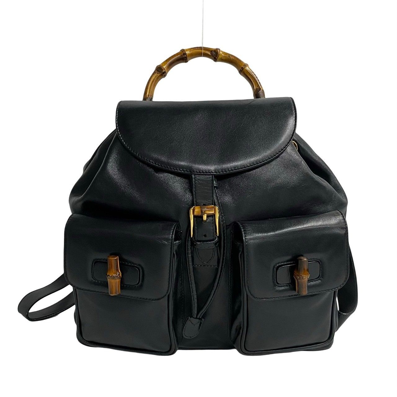 Gucci Gucci Leather Bamboo Backpack Leather Backpack in Very Good Condition Size ONE SIZE - 1 Thumbnail