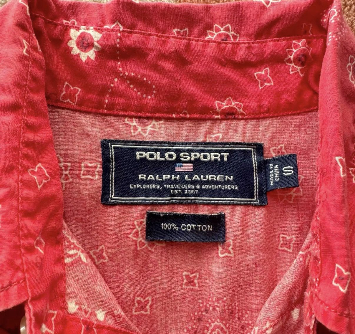 Polo Ralph Lauren Ralph Lauren Polo Sport Red Paisley Shirt K22 Size US S / EU 44-46 / 1 - 3 Thumbnail
