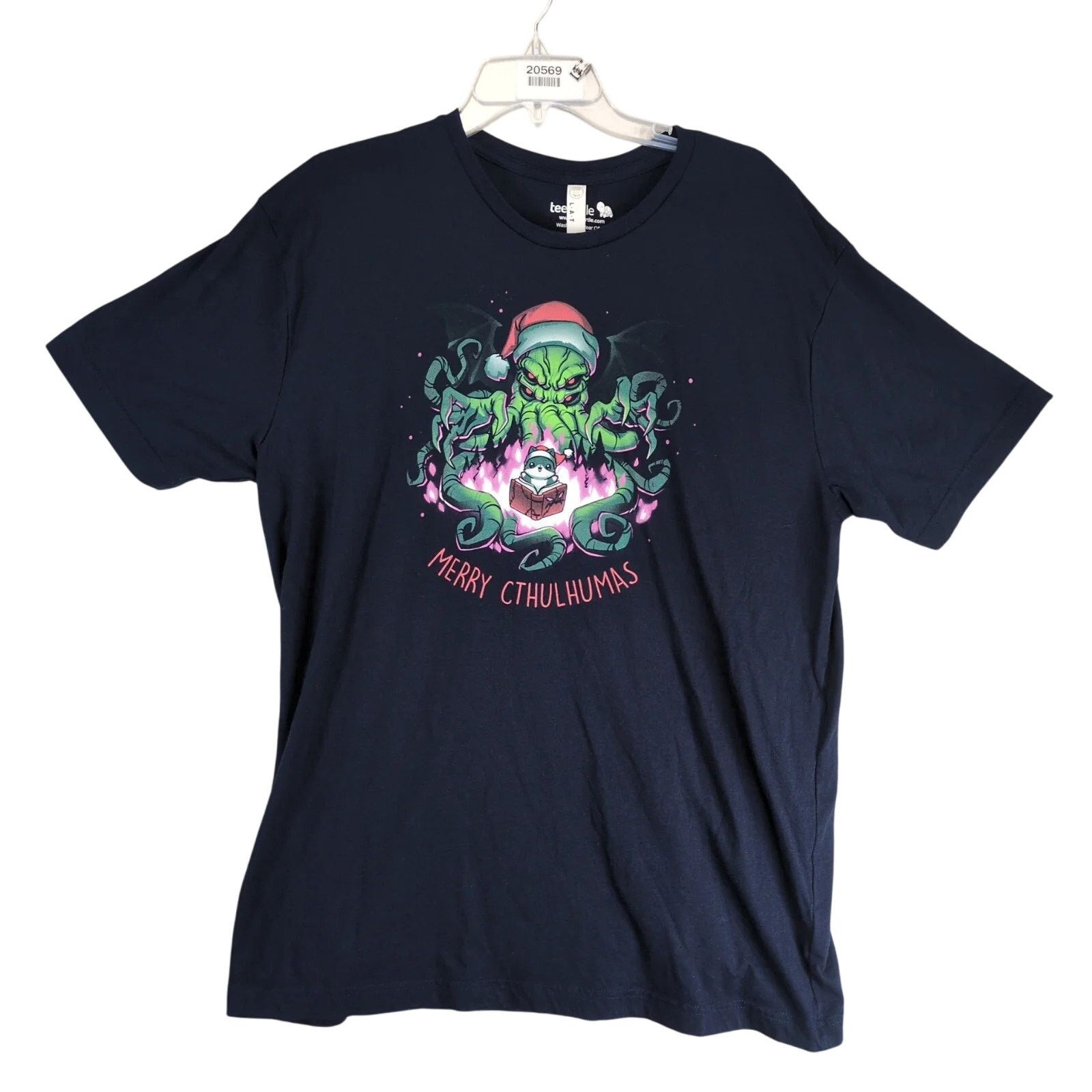 Other TeeTurtle Merry Cthulhumas Men's XL T-Shirt Christmas Cat Size US XL / EU 56 / 4 - 1 Thumbnail