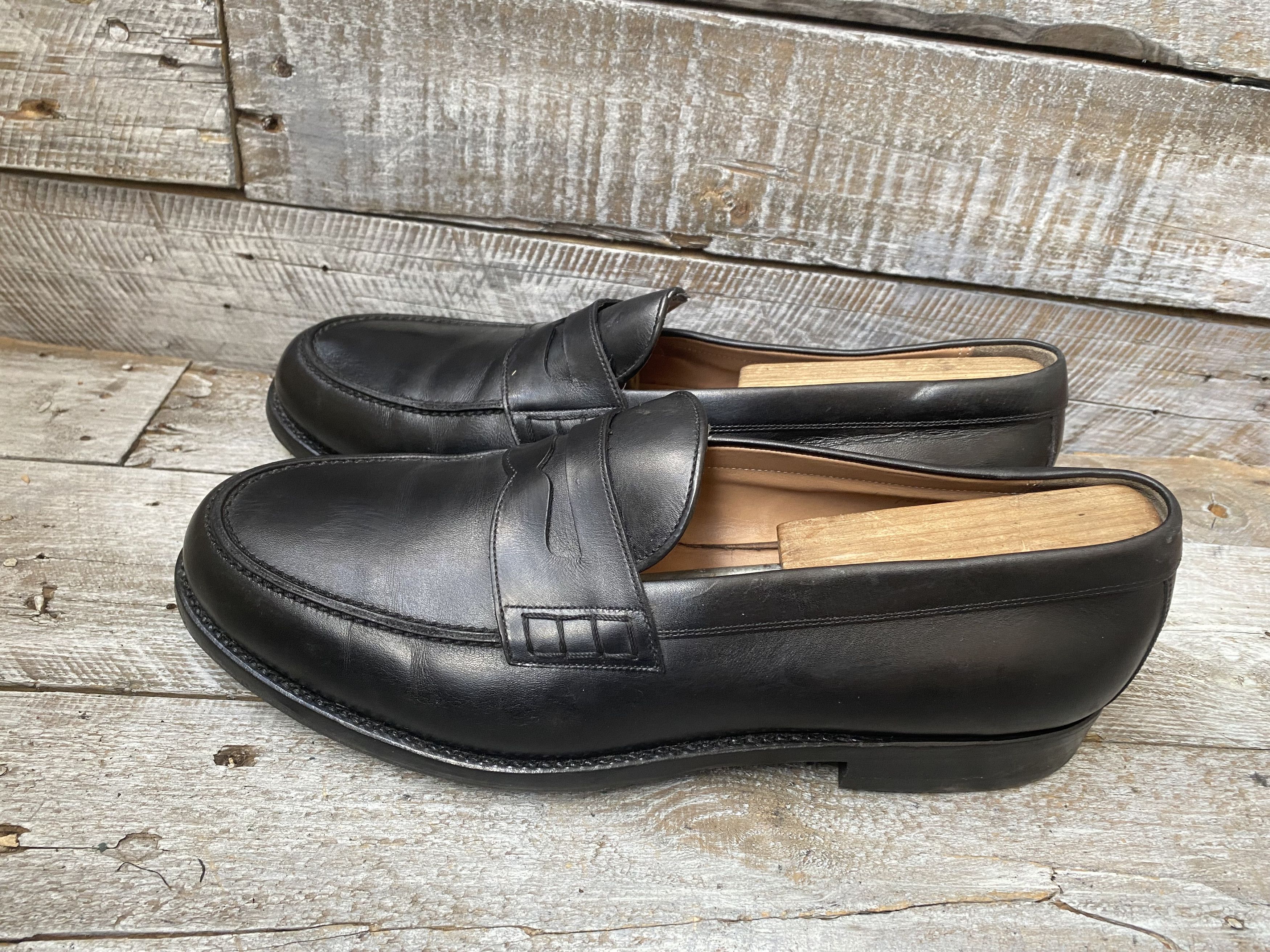 Heinrich Dinkelacker Heinrich dinkelacker black leather penny loafer uk 10 Size US 11 / EU 44 - 4 Thumbnail