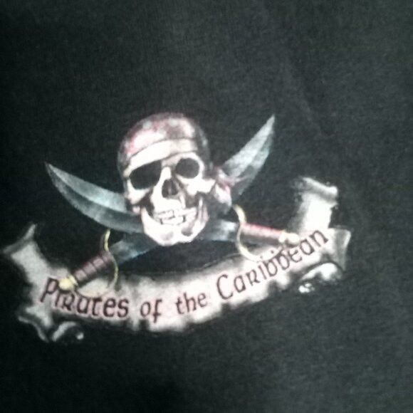 Disney × Vintage Vintage Y2K Disney Pirates Of The Caribbean Flames T-Shirt Size US L / EU 52-54 / 3 - 4 Thumbnail
