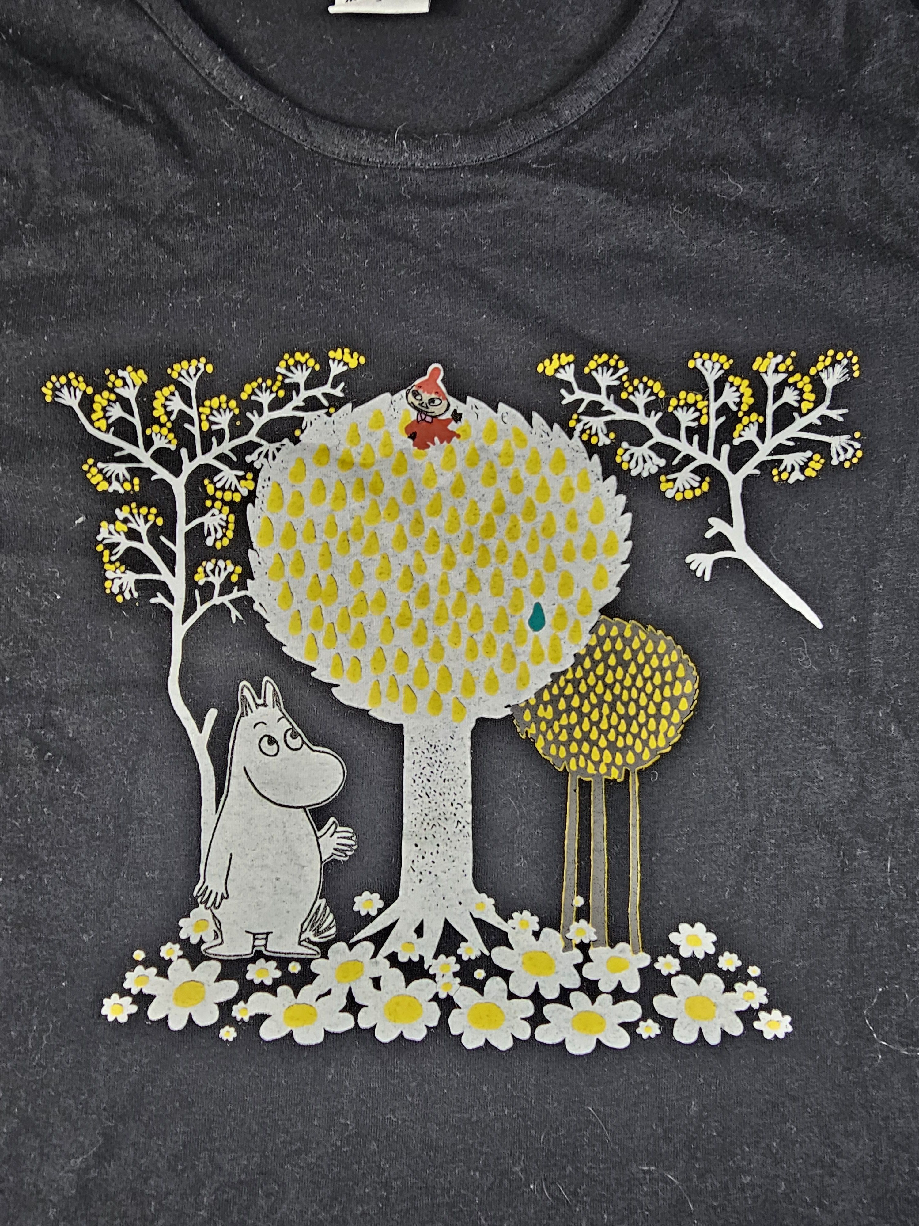Other Moomin Moomintroll Graphic T-Shirt Black Cotton Crew Neck S Size S / US 4 / IT 40 - 2 Thumbnail