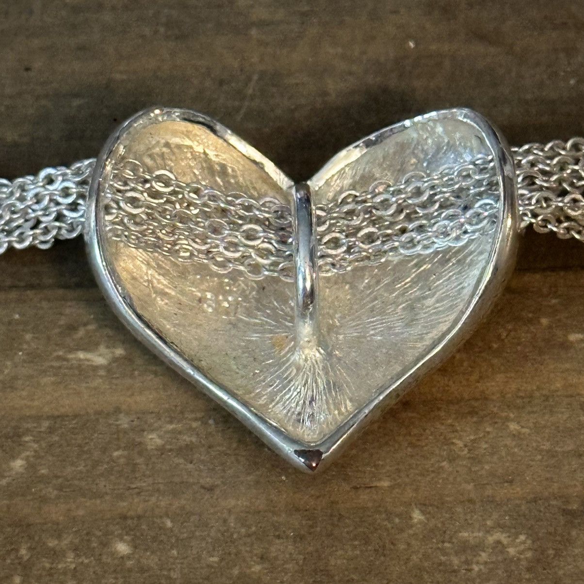 Other Multi strand silver tone puffed heart necklace Size ONE SIZE - 3 Thumbnail