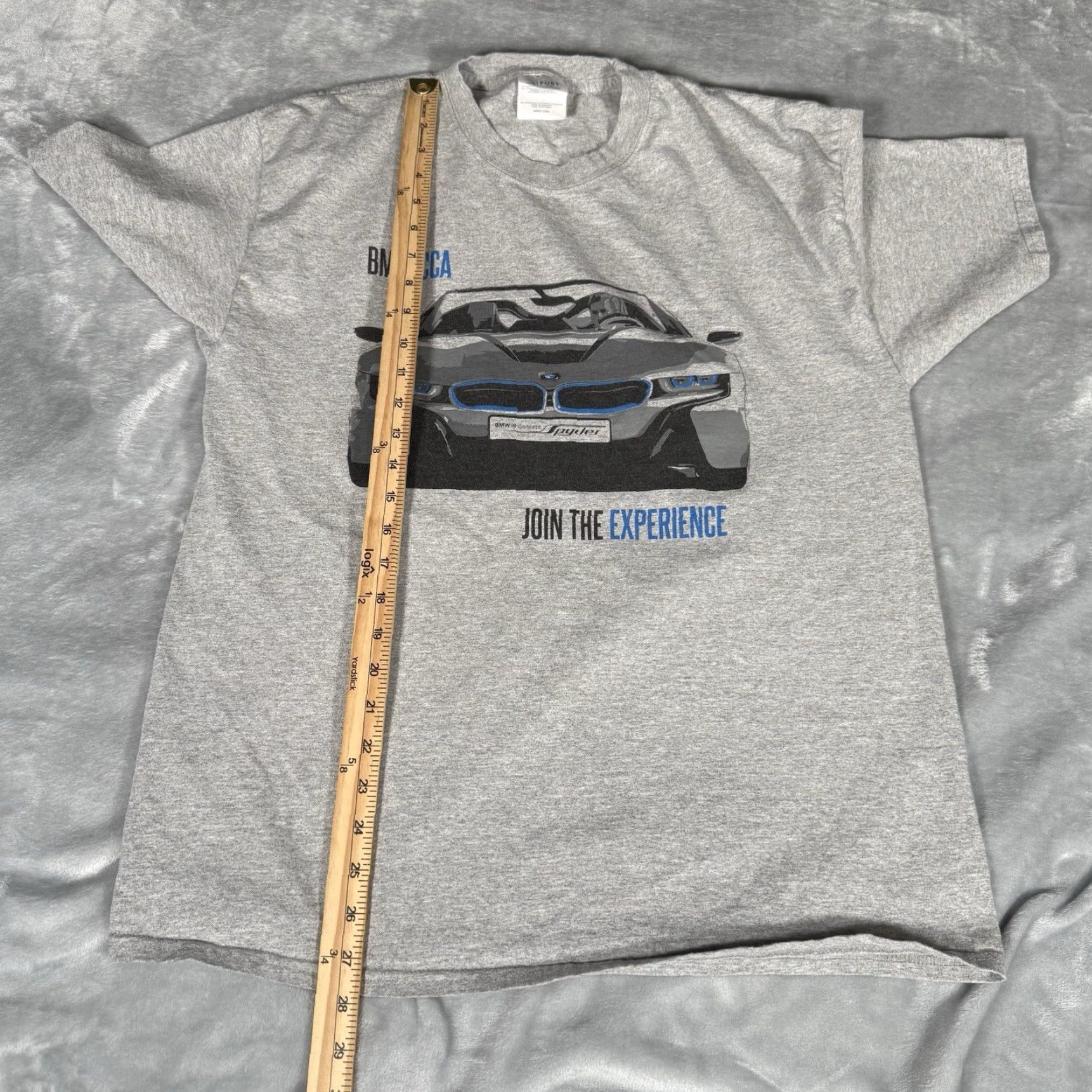 Port & Company BMW i8 Promo Crewneck T Shirt Mens Large Gray Cars Slim Fit Shirt Size US L / EU 52-54 / 3 - 6 Thumbnail