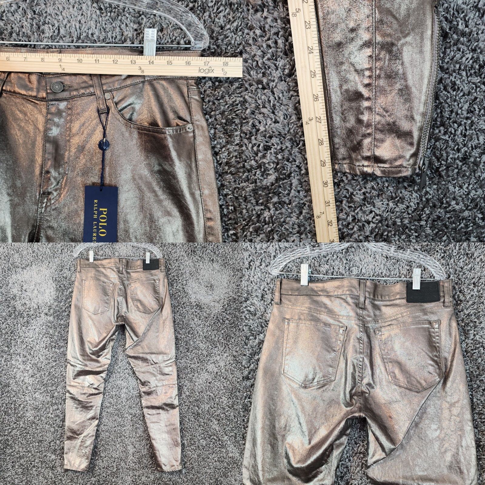 Polo Ralph Lauren VINTAGE Polo Ralph Lauren Men's Pants Skinny Ankle Stretch Size 33 Copper 90s Mens Size US XS / EU 42 / 0 - 8 Thumbnail