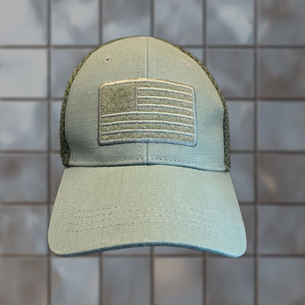 Vintage Highland Tactical Hat Adult One Size Green Hook Loop American Flag Logo Baseball Cap Men Size ONE SIZE - 1 Thumbnail