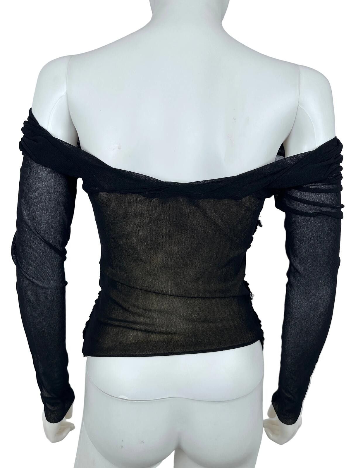 Other Fuzzi Spiral Detail Off Shoulder Top Size L / US 10 / IT 46 - 2 Thumbnail