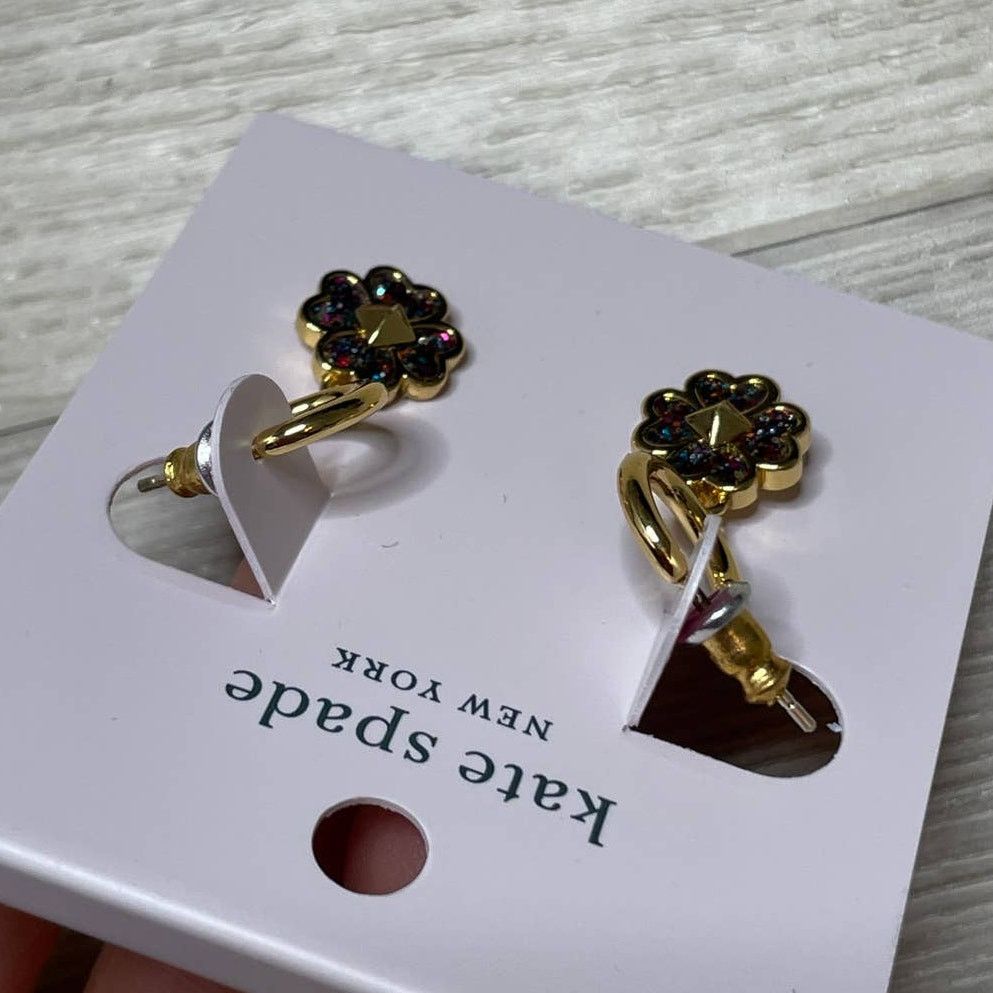 Kate Spade Kate Spade spades & studs enamel huggies Earrings in Multi Size ONE SIZE - 4 Thumbnail