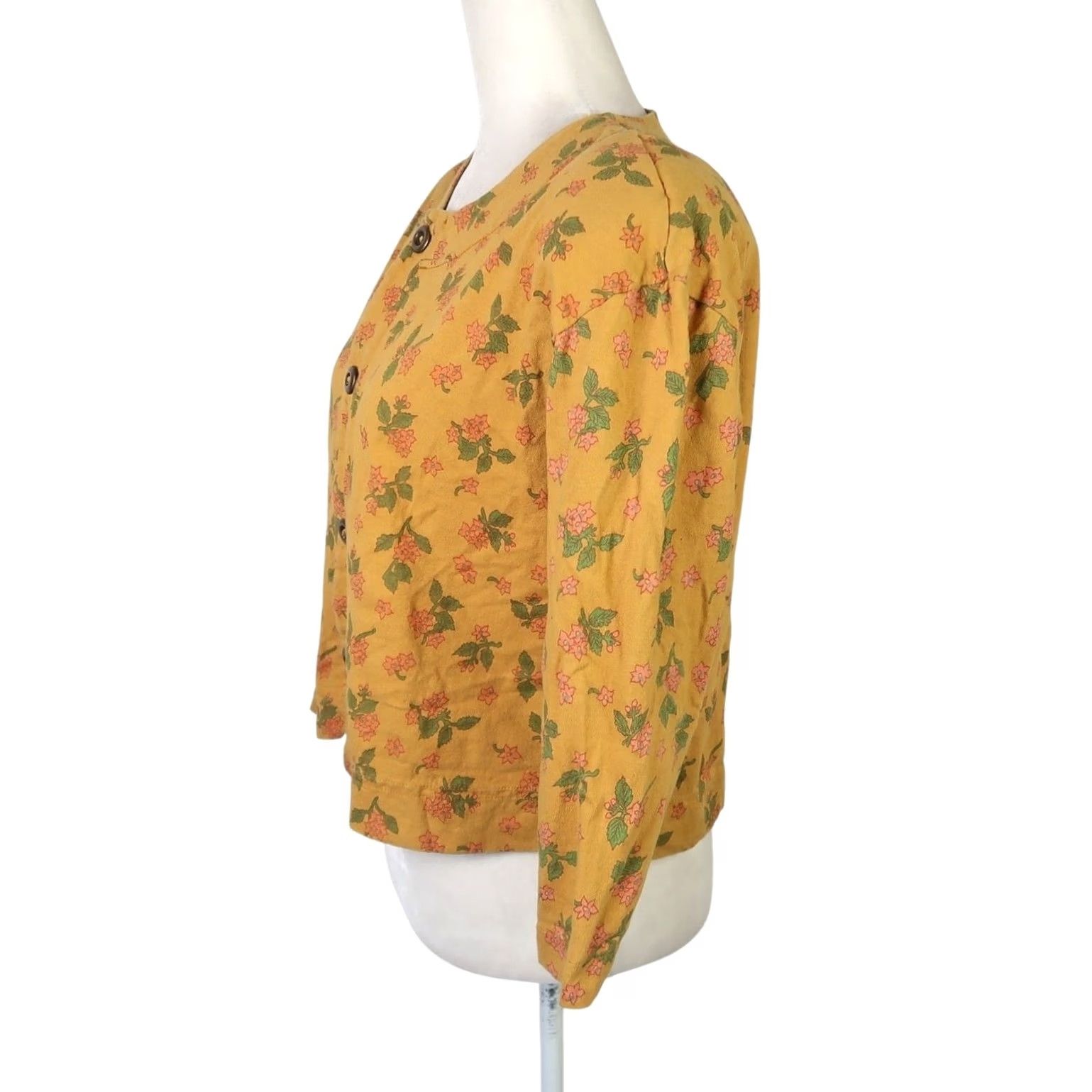 Vintage VINTAGE Michael G Yellow Floral Button Front Top M Womens Size M / US 6-8 / IT 42-44 - 3 Thumbnail