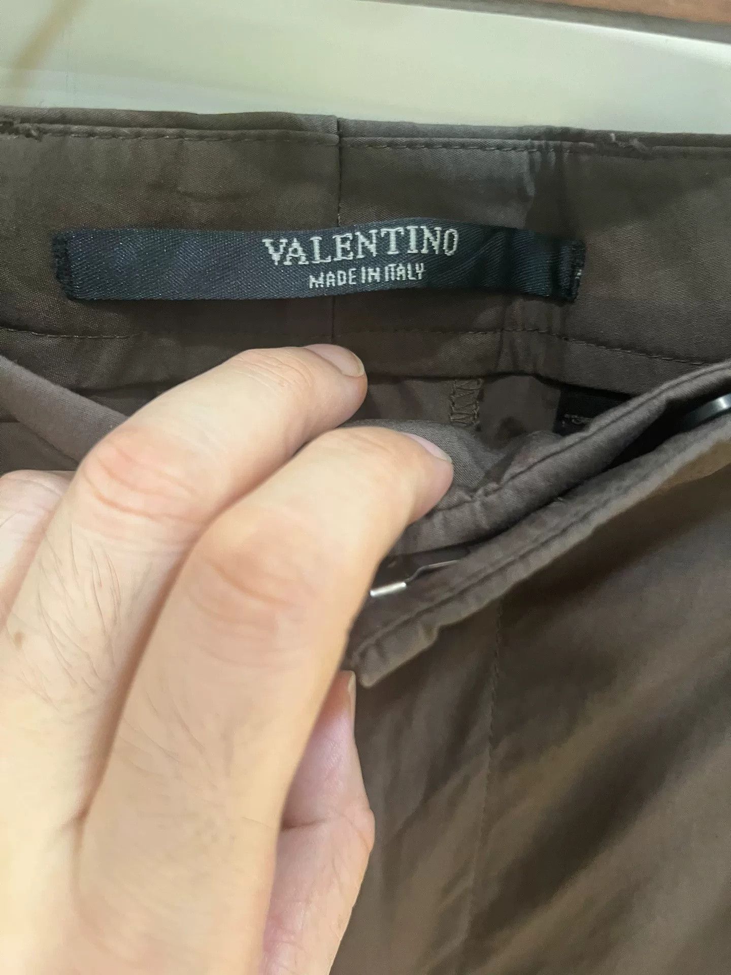 Valentino Valentino Brown Cotton Suit Pants Size US 30 / EU 46 - 2 Thumbnail