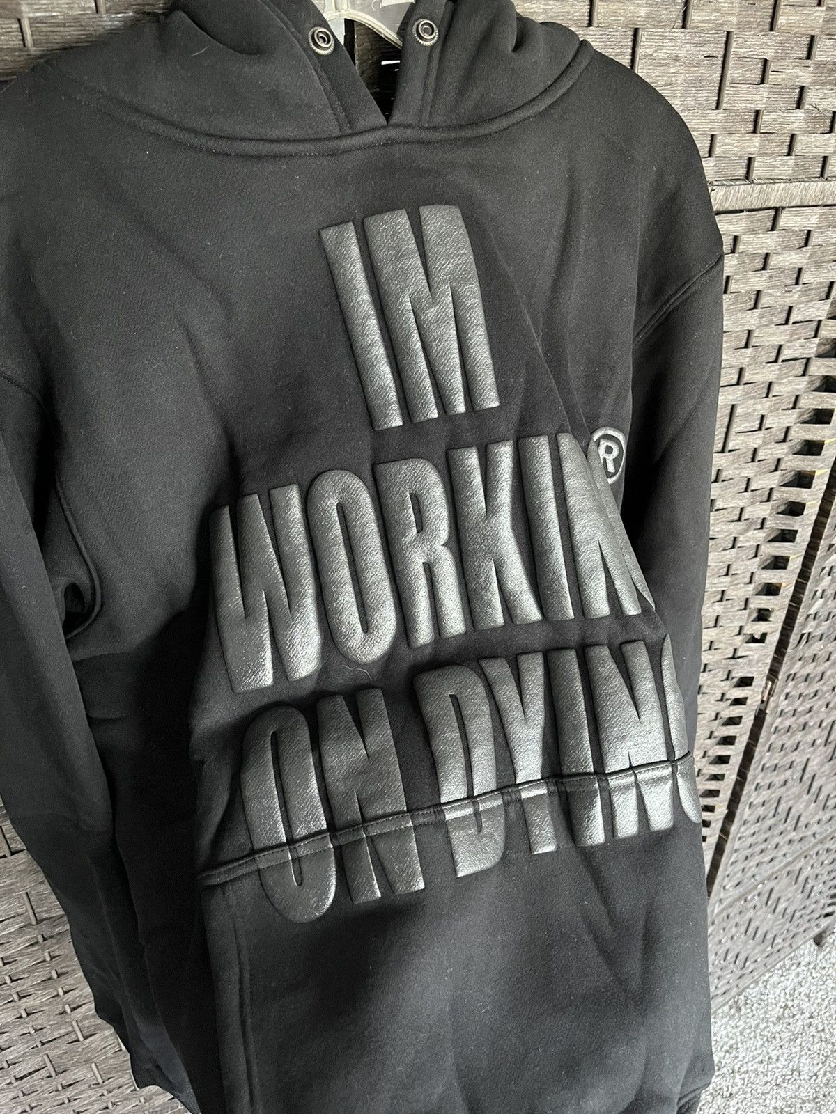 Drain Gang Working On Dying (WOD) Puff Print Hoodie Black Size US L / EU 52-54 / 3 - 2 Thumbnail