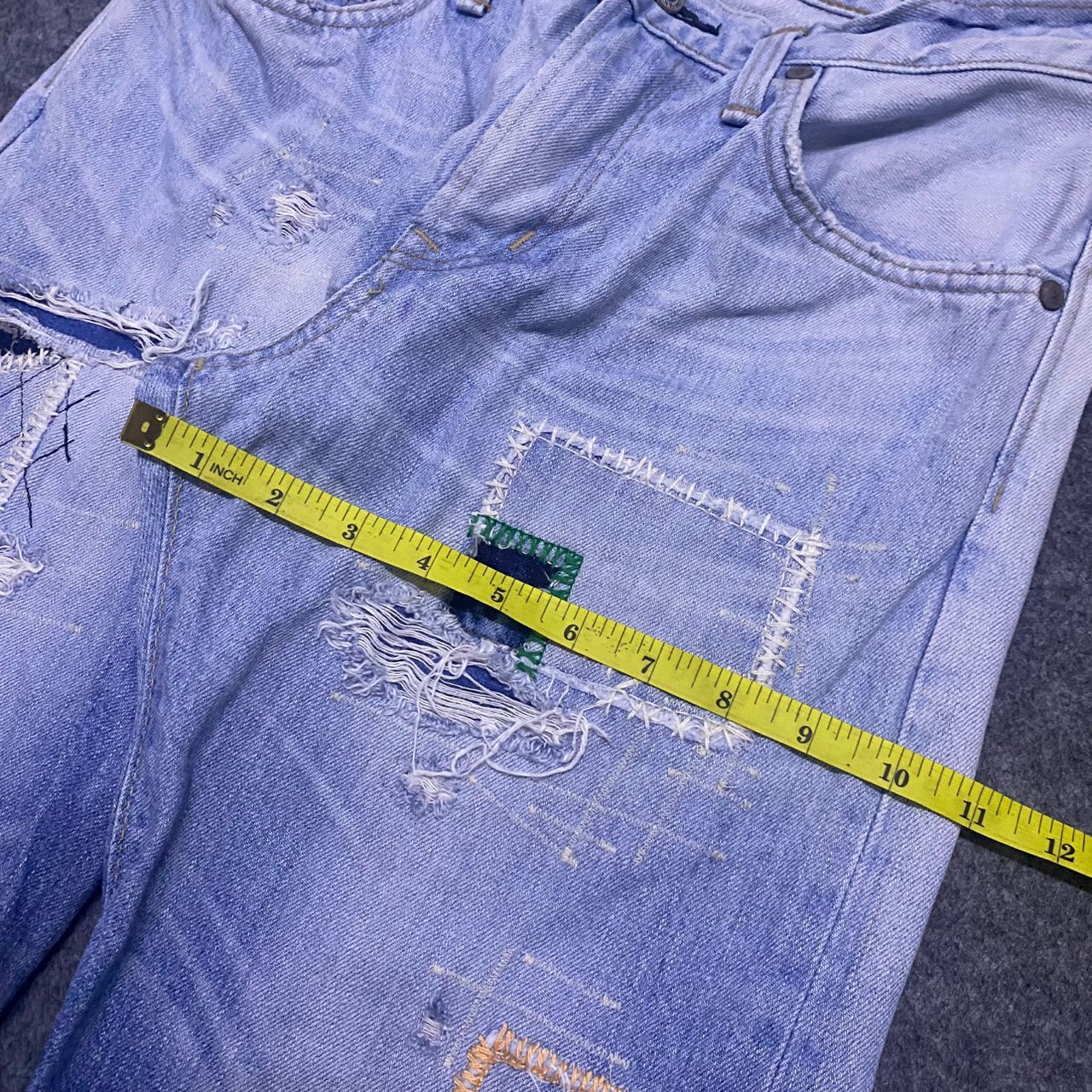 If Six Was Nine 💥Best Offer💥Edwin 503 TP Patchwork Distressed Denim Size US 31 - 4 Thumbnail