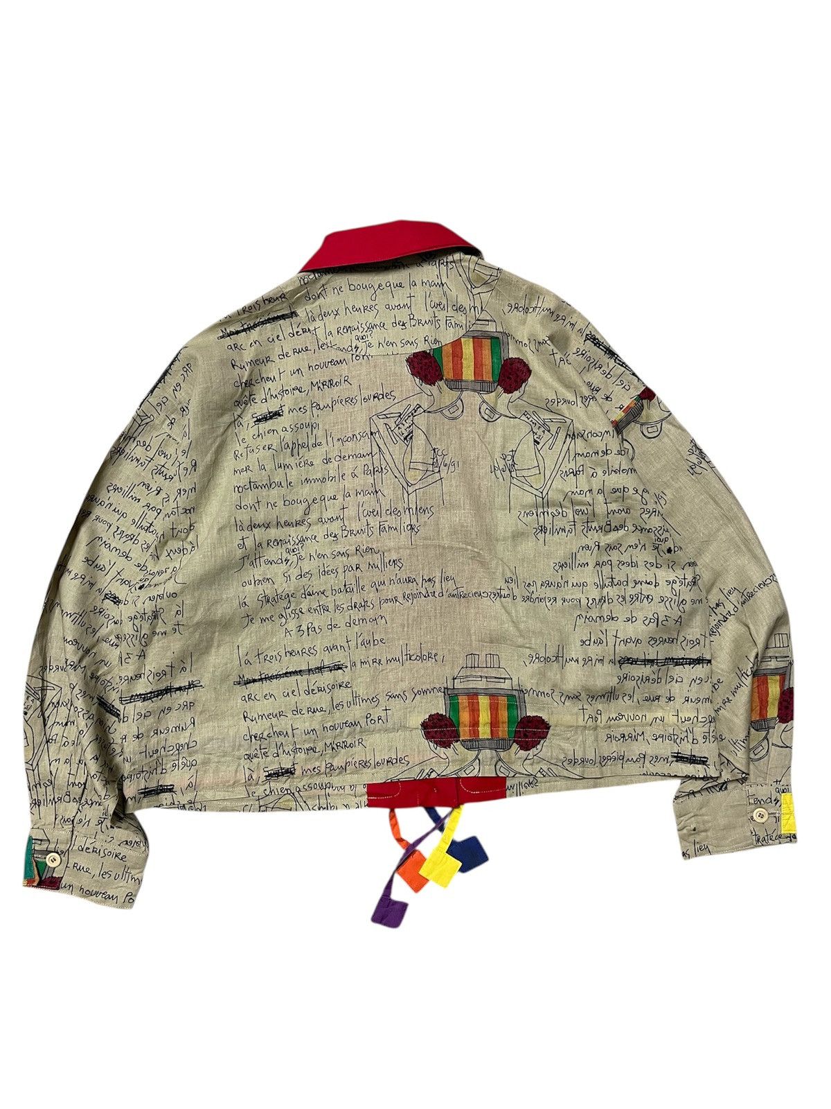 Jean Charles De Castelbajac × Vintage Vintage ART Castelbajac Cropped Light Jacket Size M / US 6-8 / IT 42-44 - 2 Thumbnail