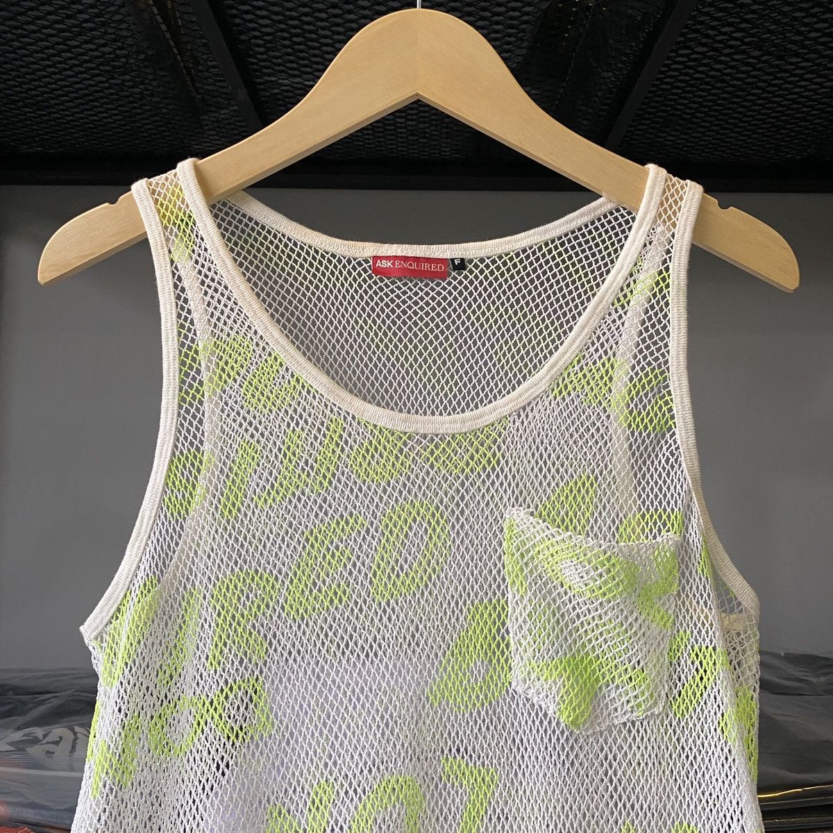 Japanese Brand ASK ENQUIRED Tank Top Mesh Neon LGB Style Size US M / EU 48-50 / 2 - 10 Thumbnail