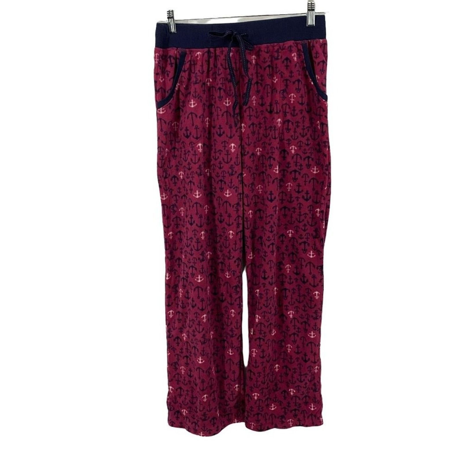 Nautica Nautica Womens Navy Anchor Print Fleece Pajama Set Medium Size ONE SIZE - 6 Thumbnail