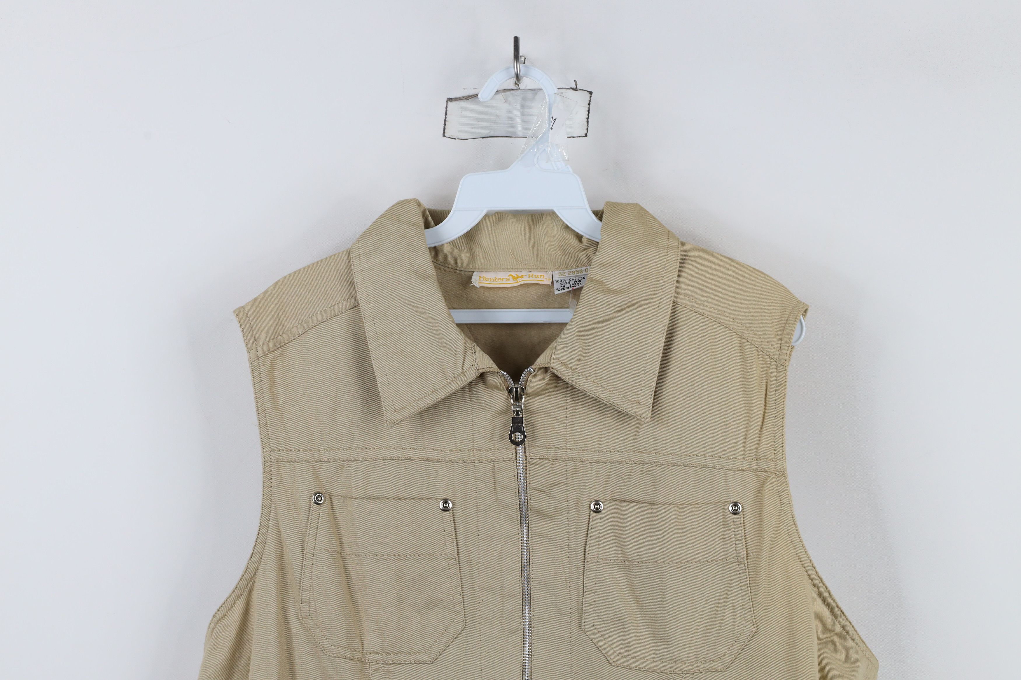 Vintage Vintage 90s Streetwear Full Zip Sleeveless Vest Jacket Beige Size M / US 6-8 / IT 42-44 - 2 Thumbnail