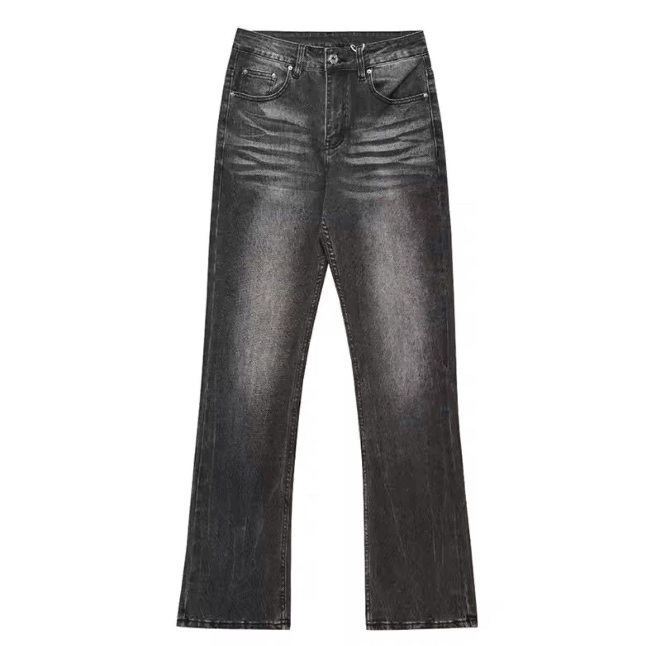 Jean Washed Black Retro Bootcut Flared Slim Fit Jeans Size US 32 / EU 48 - 1 Thumbnail