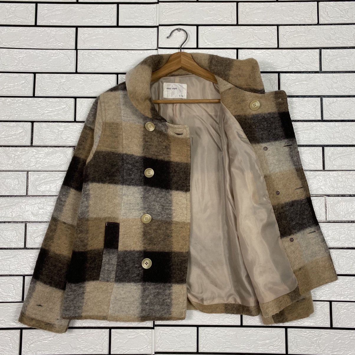 Japanese Brand 📌Vintage Wool Jacket Tartan Design Ehka Sopo Issey Miyake Size US M / EU 48-50 / 2 - 12 Thumbnail