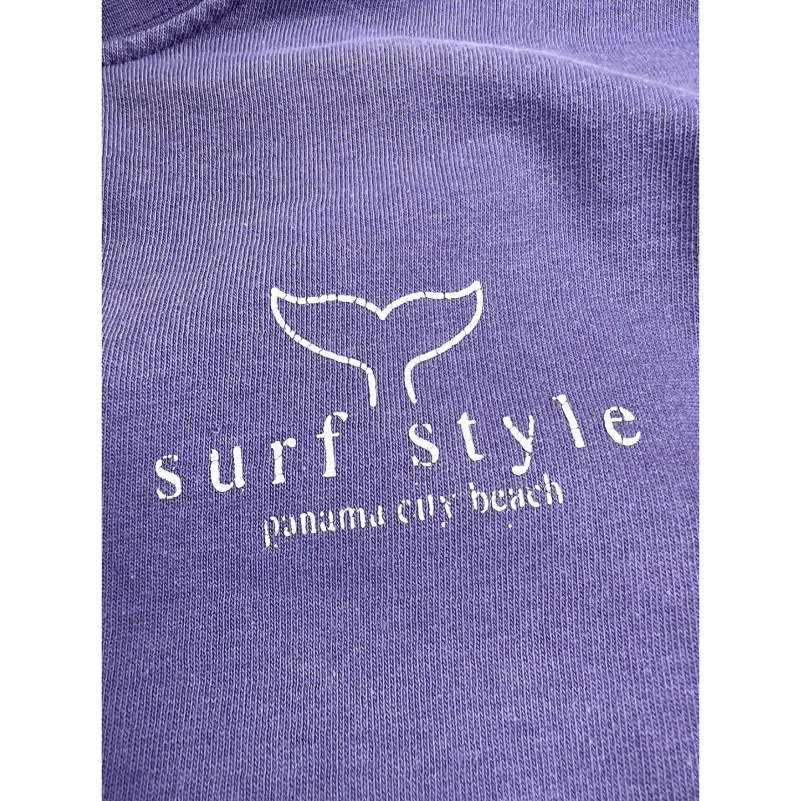 Vintage Trading Co Sweatshirt Pullover Women M Purple City Beach Activewear 1990s? Size M / US 6-8 / IT 42-44 - 3 Thumbnail