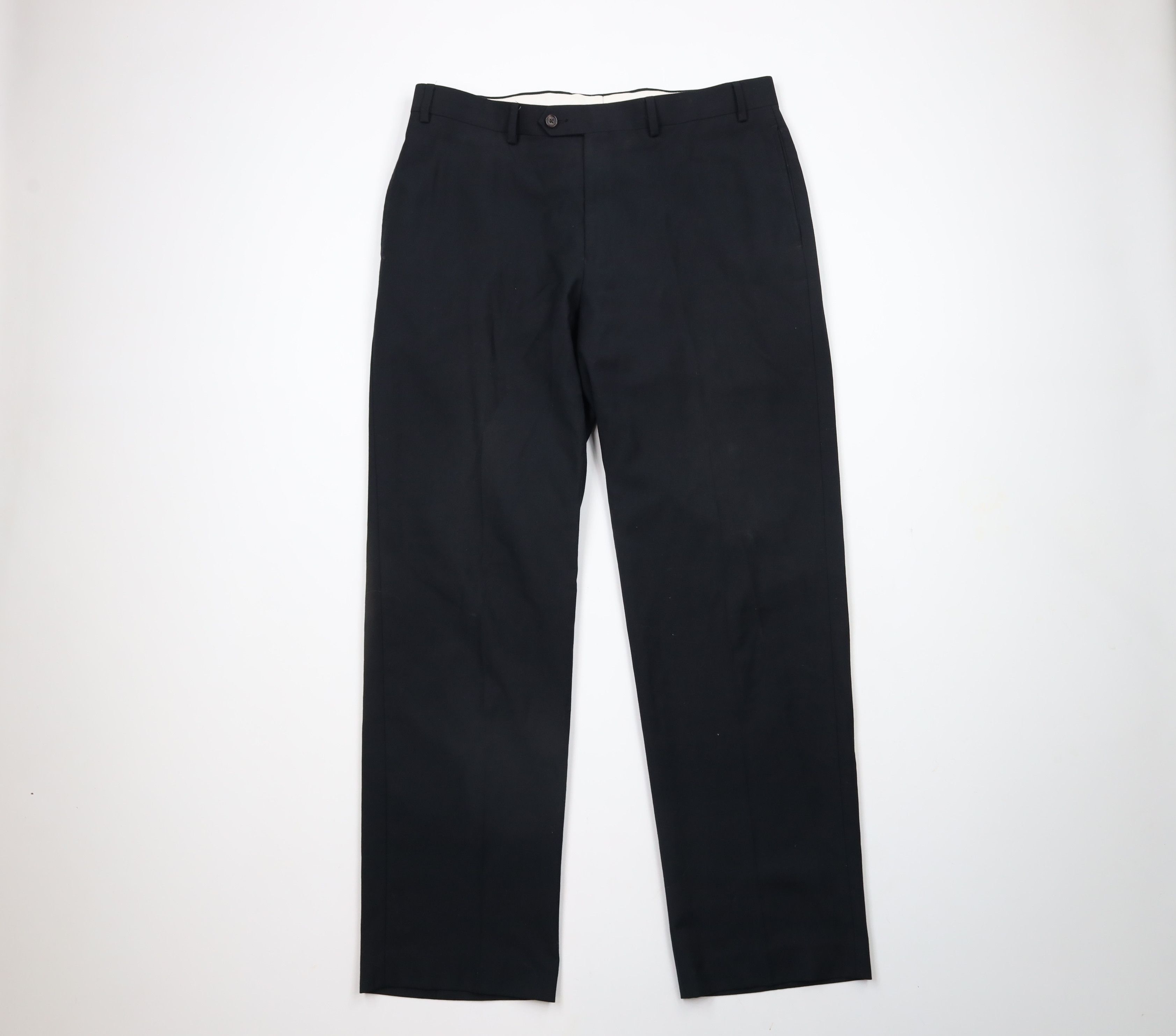 Ralph Lauren × Vintage Vintage Ralph Lauren Rayon Blend Wide Leg Chino Pants Black Size US 36 / EU 52 - 1 Thumbnail