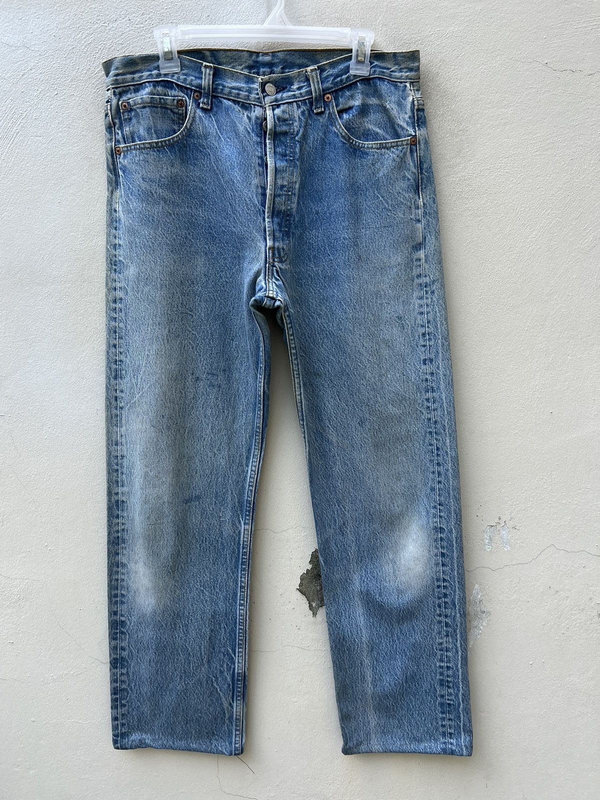 Levi's Vintage 80s Levi’s 501 Faded Light Blue Denim Jeans Size US 34 / EU 50 - 6 Thumbnail