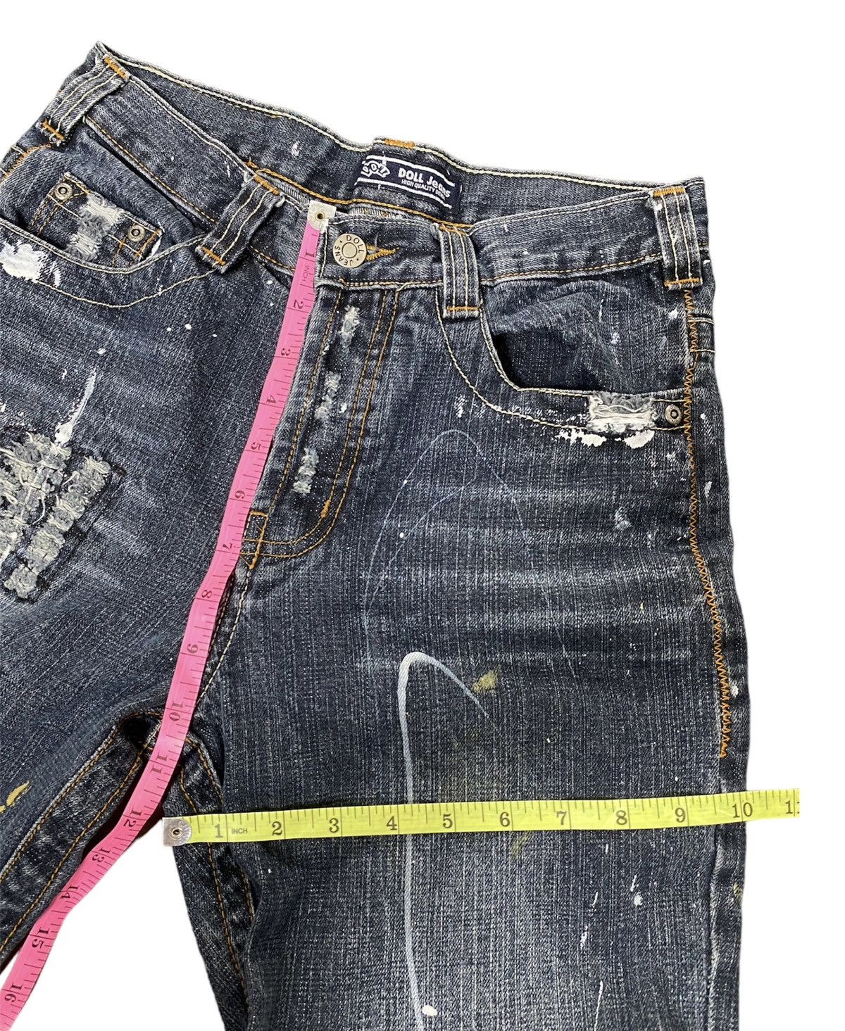 If Six Was Nine × Japanese Brand flared bootcut splater distressed denim pant by doll jeans Size US 28 / EU 44 - 11 Thumbnail